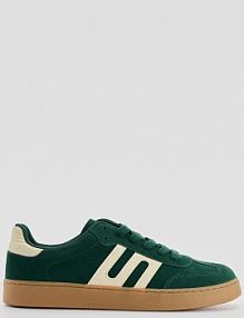 Sneakersy w stylu retro z imitacji zamszu House zielone damskie 360HB-67X