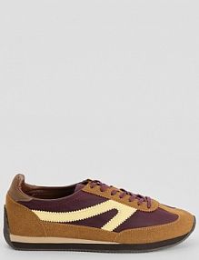 Brązowe sneakersy z łączonych materiałów House damskie 364HB-MLC