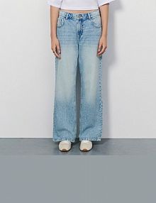 Jasno jeansy baggy straight fit House niebieskie damskie 368GE-55J