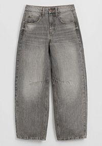 Jasno jeansy baggy barrel fit z regulacją na tyle House szare damskie 384GE-09J