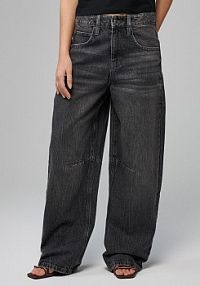 Jasno jeansy baggy barrel fit z regulacją na tyle House szare damskie 384GE-90J