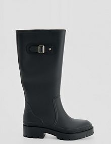 Kalosze z ozdobną klamrą House czarne damskie 407HB-99X