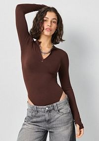 Body ULTRAFLEX z długim rękawem House brązowe 430HH-88X