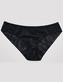 Figi z koronką z motywem kwiatowym House czarne 531HI-99X