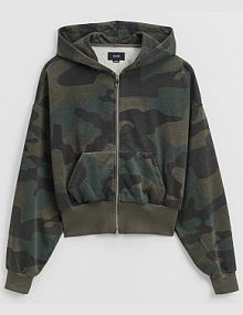 Rozpinana bluza z kapturem we wzór moro House damska 536GS-MLC