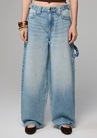 Jasno jeansy balloon fit carpenter House niebieskie damskie 734FV-55J