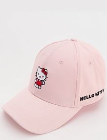 Czapka z daszkiem i haftem Hello Kitty House różowa damska 744DL-03X