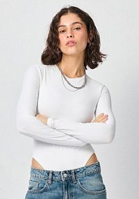 Body ULTRAFLEX z długim rękawem House białe 809GP-00X