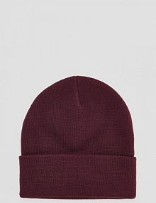 Bordowa czapka beanie z wywijanym brzegiem House fioletowa damska 899HE-49X