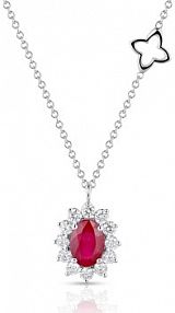 Naszyjnik W.KRUK biały złoty Recarlo