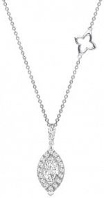 Naszyjnik W.KRUK biały złoty Recarlo