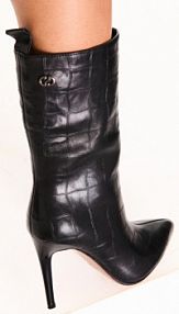 Botki na obcasie Carinii czarne