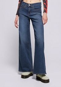 Spodnie dresowe Levi’s niebieskie damskie Levi's  318 Shaping Wide Leg