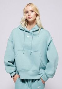 Bluza Nike zielona damska W Nsw Phnx Flc Oos Po Hoodie
