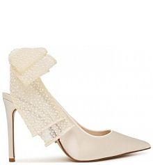 Sandały na obcasie Steve Madden białe