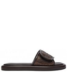 Klapki MICHAEL Michael Kors brązowe damskie