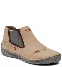 Botki Rieker beżowe damskie