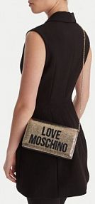 Torebka wieczorowa LOVE MOSCHINO złota