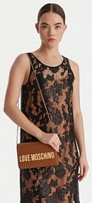 Torebka wieczorowa LOVE MOSCHINO brązowa