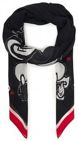 Szalik KARL LAGERFELD czarny damski