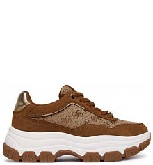 Sneakersy Guess brązowe damskie