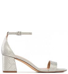 Sandały na obcasie DeeZee srebrne