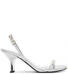 Sandały na obcasie Calvin Klein srebrne