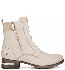 Botki na obcasie Mustang białe