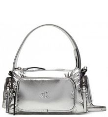 Torebka listonoszka Calvin Klein srebrna