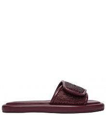 Klapki MICHAEL Michael Kors bordowy damskie