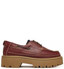 Półbuty Tommy Jeans bordowy damskie