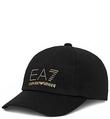 Czapka z daszkiem EA7 Emporio Armani czarna damska