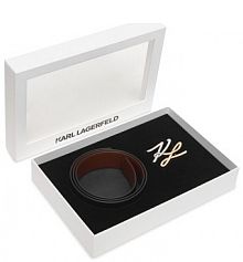 Pasek KARL LAGERFELD czarny damski