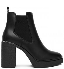 Botki na obcasie DKNY czarne