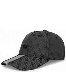 Czapka z daszkiem Guess szara damska