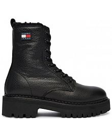 Trapery Tommy Jeans czarne damskie