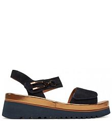 Sandały na obcasie Ara granatowe