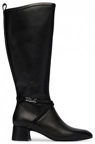 Klapki eleganckie KARL LAGERFELD czarne