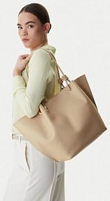 Torebka shopperka Coccinelle beżowa