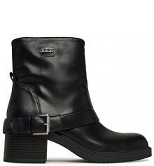 Botki na obcasie Guess czarne