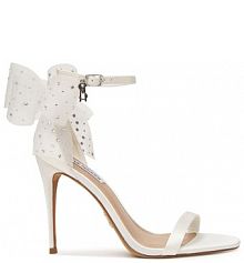 Sandały na obcasie Steve Madden białe