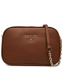 Torebka listonoszka Patrizia Pepe brązowa