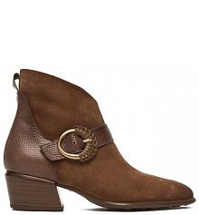 Botki na obcasie Hispanitas brązowe