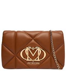 Torebka wieczorowa LOVE MOSCHINO brązowa