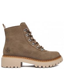 Botki Rieker beżowe damskie