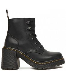 Botki na obcasie Dr. Martens czarne