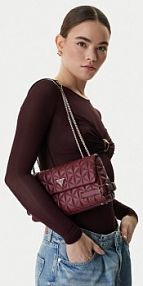 Torebka wieczorowa Guess bordowy