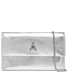 Torebka wieczorowa Patrizia Pepe srebrna