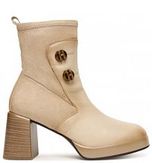Botki na obcasie Hispanitas kremowe