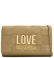 Torebka wieczorowa LOVE MOSCHINO beżowa